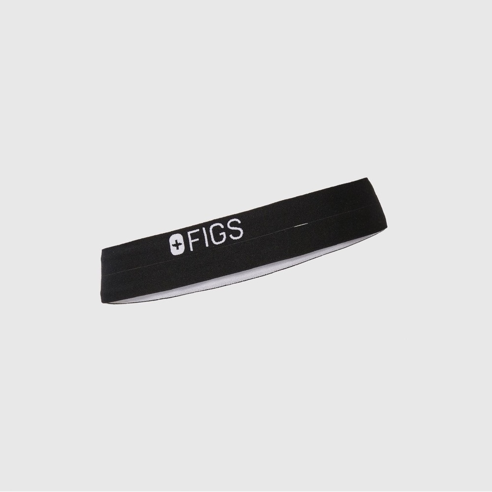 FIGS Black Athletic Headband Scrubs Nurse Healthcare
